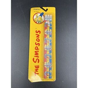 1990 3 Pack of The Simpsons Pencils
